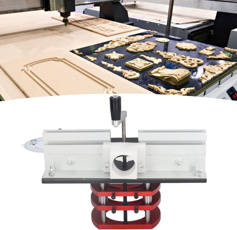 Cocoarm Router Table, Router with Top Plate Router Lifting Base Woodworking Slotting Trimming Chamfering Table Top Router Lifts for Woodworking (Black) - Image 2